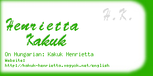 henrietta kakuk business card